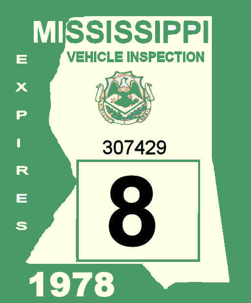 (image for) 1978 Mississippi Inspection sticker